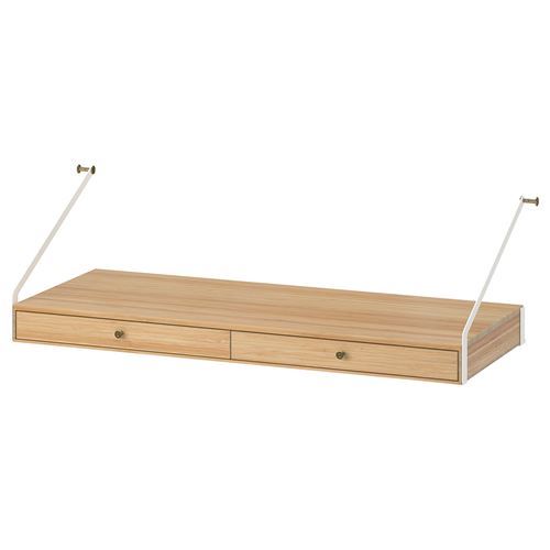 SVALNAS çekmeceli duvar rafı bambu 81x35 cm IKEA Kitaplıklar ve Raflar