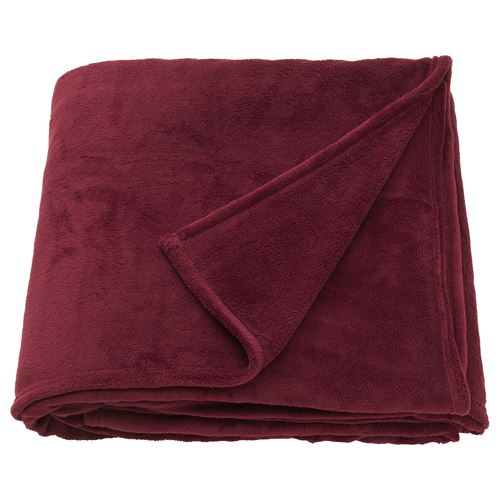 TRATTVIVA, çift kişilik yatak örtüsü, koyu kırmızı, 230x250 cm
