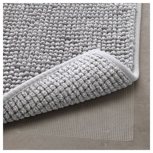 TOFTBO, bath mat, grey/white, 50x80 cm