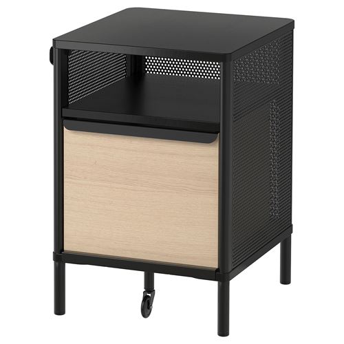 BEKANT, drawer unit with smart lock, black, 41x61 cm