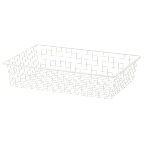 HJALPA, wire basket, white, 80x55 cm