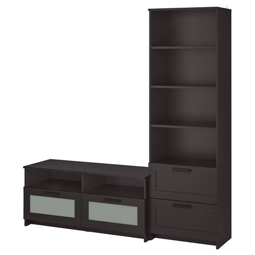 BRIMNES black 180x41x190 cm tv storage unit IKEA