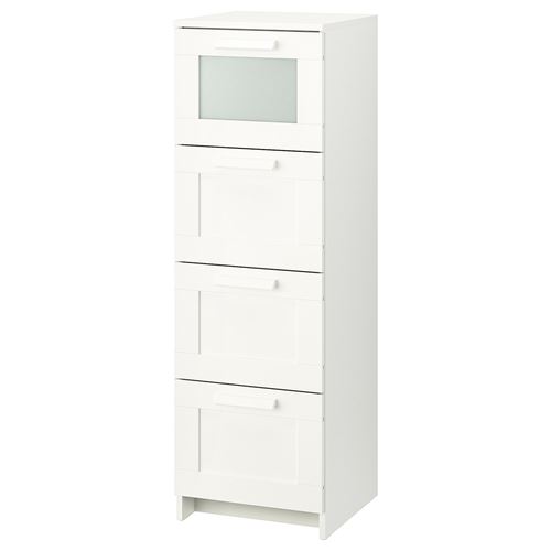 BRIMNES 4 çekmeceli şifonyer beyaz 39x124 cm IKEA Yatak Odaları