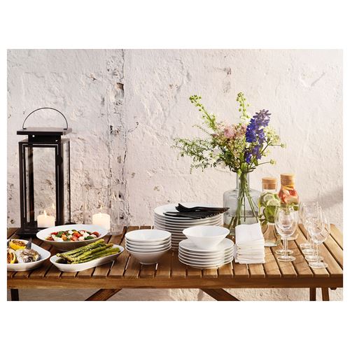 IKEA 365+, servis tabağı, beyaz, 24x13 cm