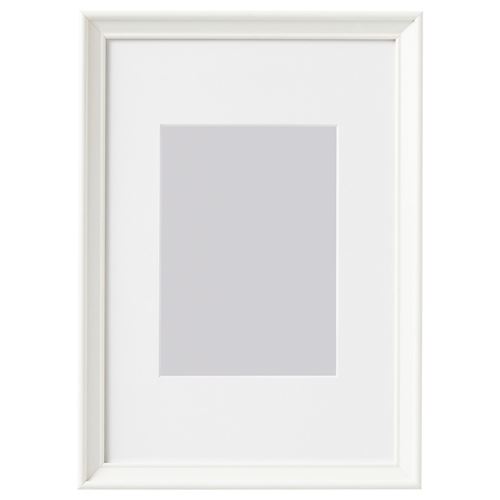 KNOPPANG, photo frame, white, 21x30 cm