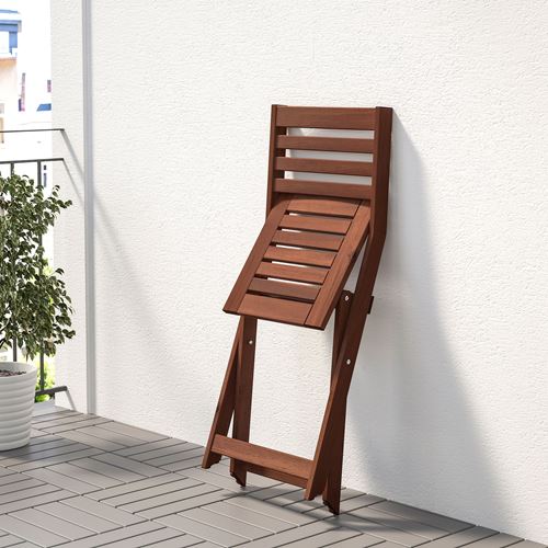 APPLARÖ, folding chair, brown stained