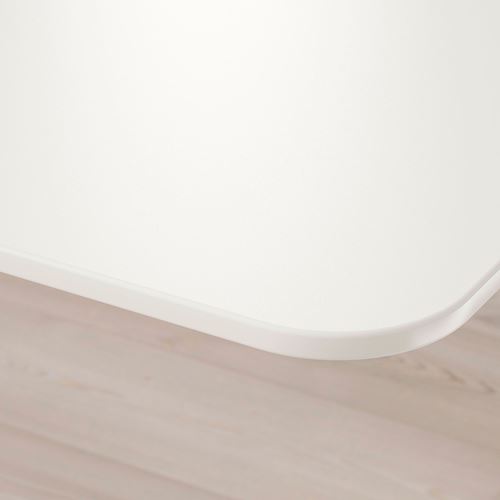 BEKANT, sağ köşe çalışma masası, beyaz, 160x110 cm