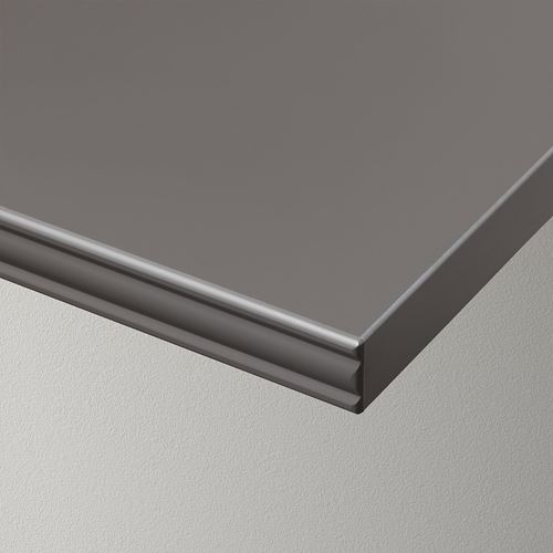 BERGSHULT, wall shelf, dark grey, 120x20 cm
