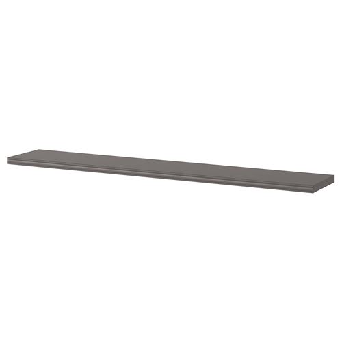 BERGSHULT, wall shelf, dark grey, 120x20 cm