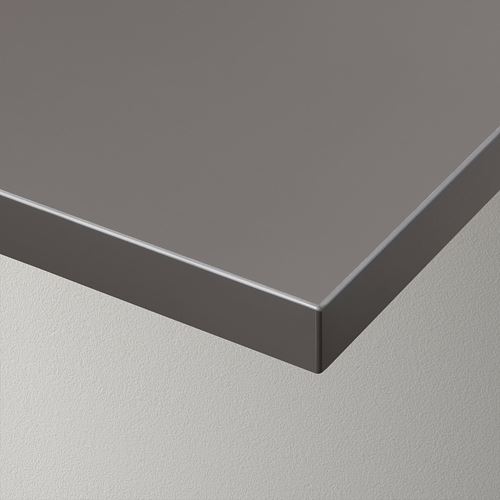 BERGSHULT, wall shelf, dark grey, 120x30 cm