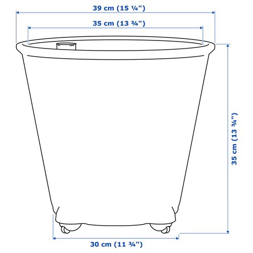 IKEA PS FEJÖ, self-watering plant pot, white, 32 cm