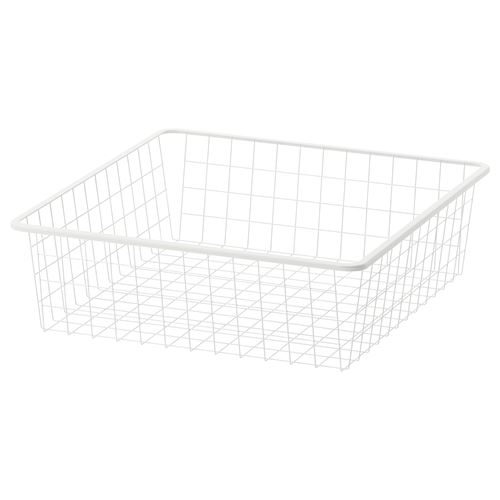 JONAXEL, wire basket, white, 50x51x15 cm