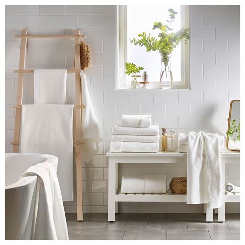 SALVIKEN, hand towel, white, 30x30 cm