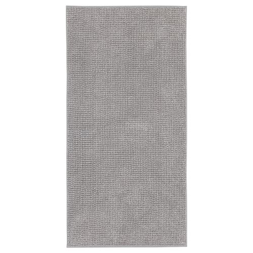 TOFTBO, bath mat, grey/white, 60x120 cm