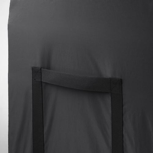 TOSTERÖ, storage bag for outdoor furniture, black, 129x44x79 cm