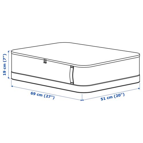 LACKISAR, kutu, beyaz, 69x51x19 cm