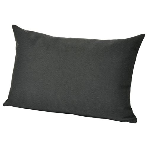 HALLÖ, back cushion, black, 62x42 cm