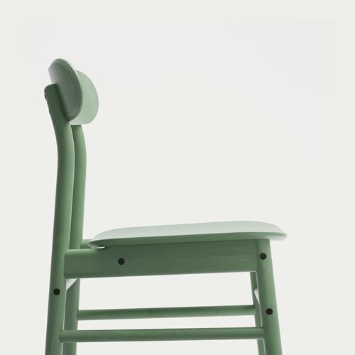 STENSELE, masa ve sandalye seti, açık gri-yeşil, 2 sandalyeli