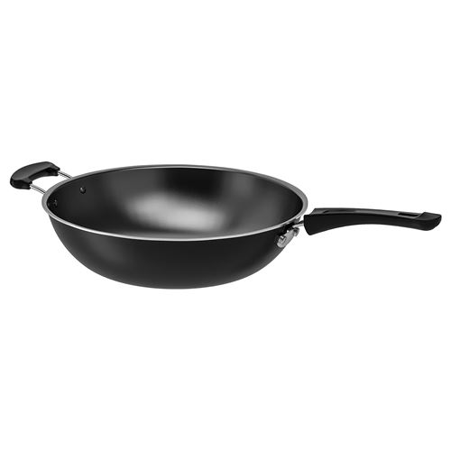 TOLERANT, wok tava, siyah, 33 cm