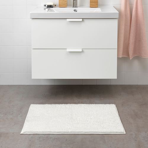 TOFTBO, banyo paspası, beyaz, 50x80 cm