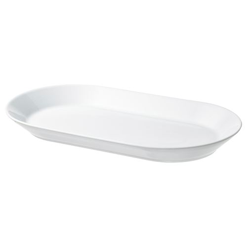 IKEA 365+, servis tabağı, beyaz, 38x22 cm