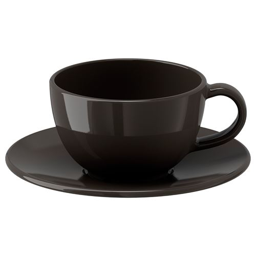 VARDAGEN, coffee cup, dark grey, 14 cl