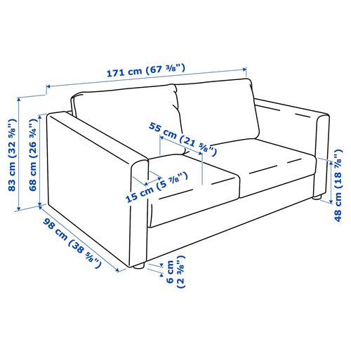 VIMLE, 2-seat sofa, Hallarp beige