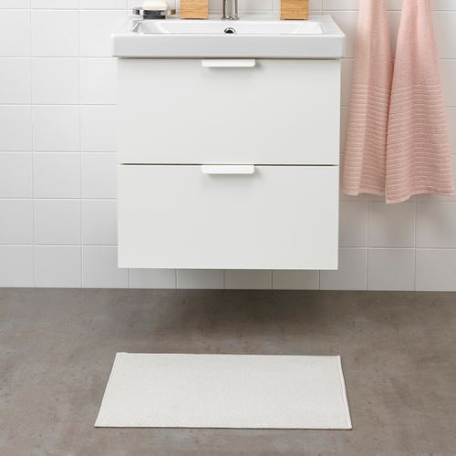 FINTSEN, banyo paspası, beyaz, 40x60 cm