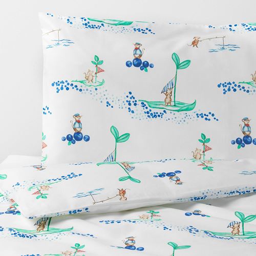 RÖDHAKE bebek nevresim takımı, desenlibeyaz