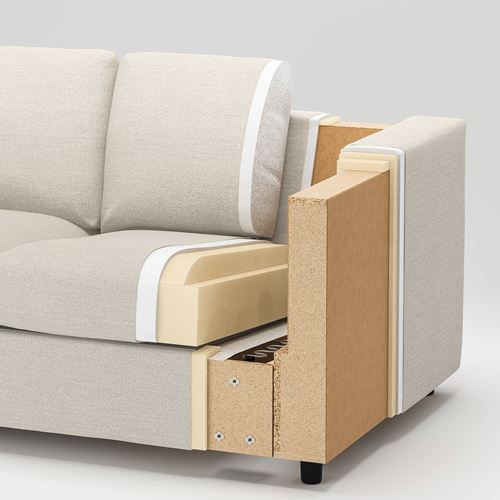 VIMLE, 4-seat corner sofa, Hallarp beige