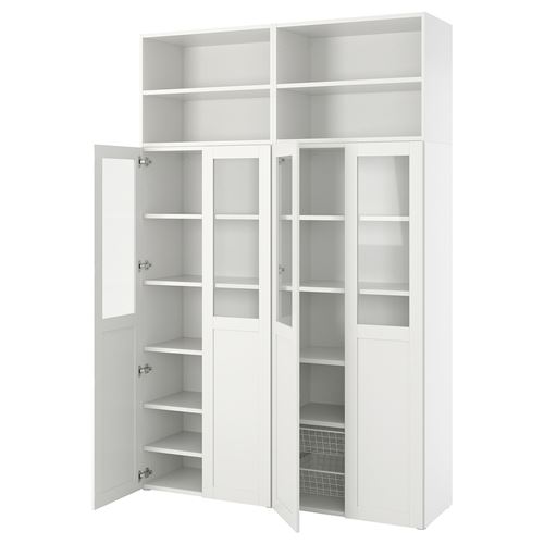PLATSA/VARD, storage combination, white, 160x42x241 cm