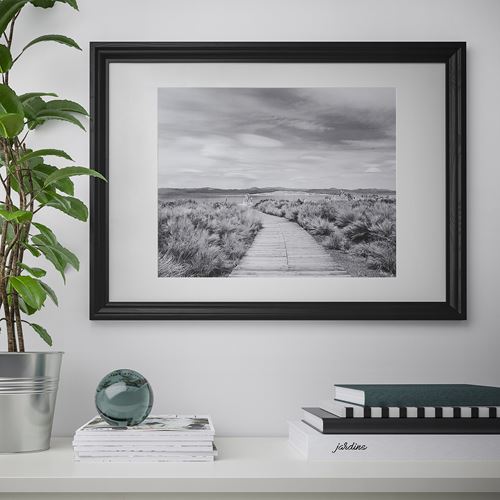 EDSBRUK, photo frame, black, 50x70 cm