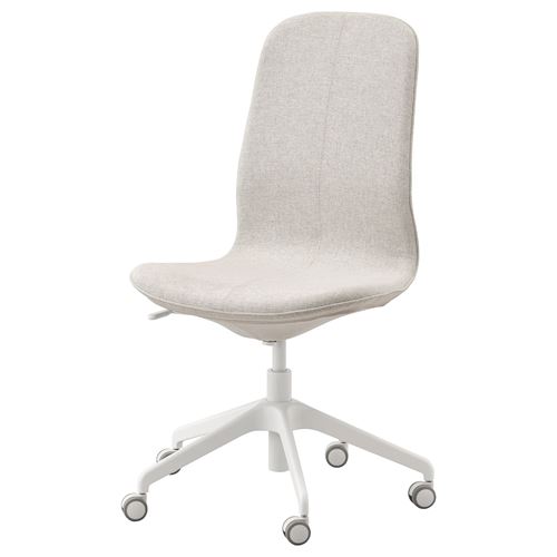 LANGFJALL, çalışma sandalyesi, gunnared bej-beyaz