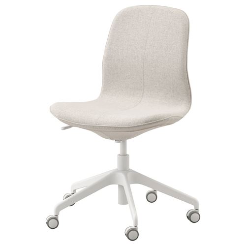 LANGFJALL, çalışma sandalyesi, gunnared bej-beyaz