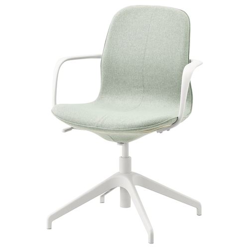 LANGFJALL, çalışma sandalyesi, gunnared açık yeşil-beyaz