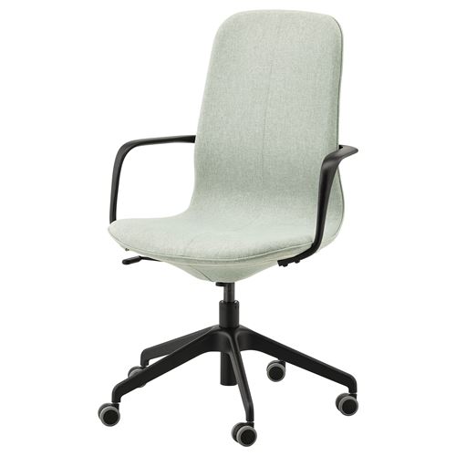 LANGFJALL, çalışma sandalyesi, gunnared açık yeşil-siyah
