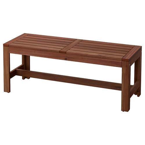 APPLARÖ, bench, brown, 114 cm