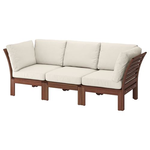 APPLARÖ, 3-seat sofa, brown, 223x80 cm