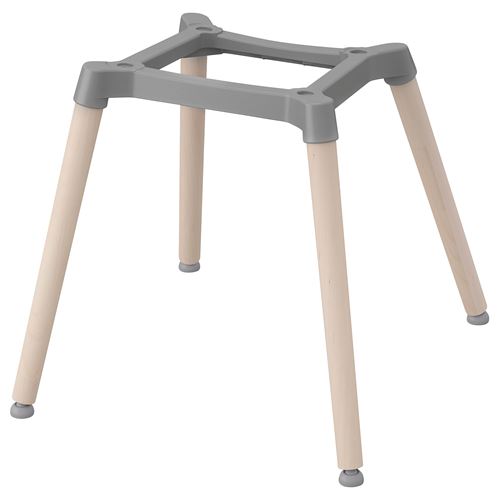 ERNFRID, sandalye iskeleti, huş-lame, 46x51x46 cm