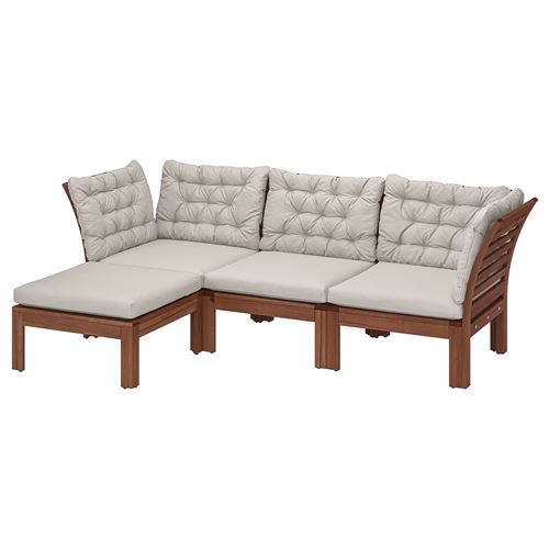 APPLARÖ, 3-seat corner sofa, brown, 143/223x80x80 cm