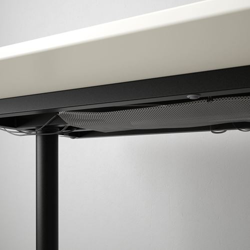 BEKANT, çalışma masası, beyaz siyah, 140x60 cm