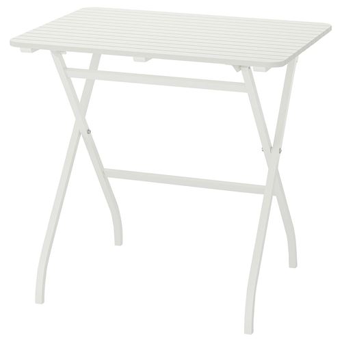 MALARÖ, katlanabilir masa, beyaz, 80x62 cm