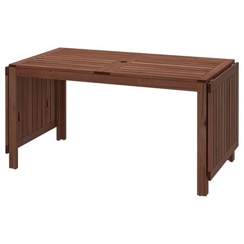 APPLARÖ, drop-leaf table, brown, 140/200/260x78 cm