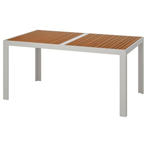 SJALLAND, yemek masası, açık kahverengi, 156x90 cm