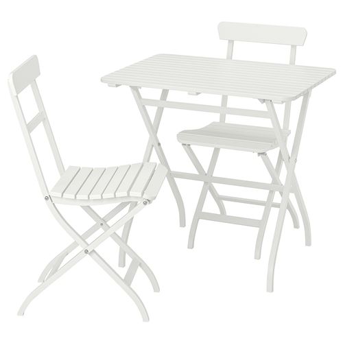 MALARÖ, katlanabilir masa ve sandalye seti, beyaz