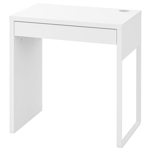MICKE, desk, white, 73x50 cm