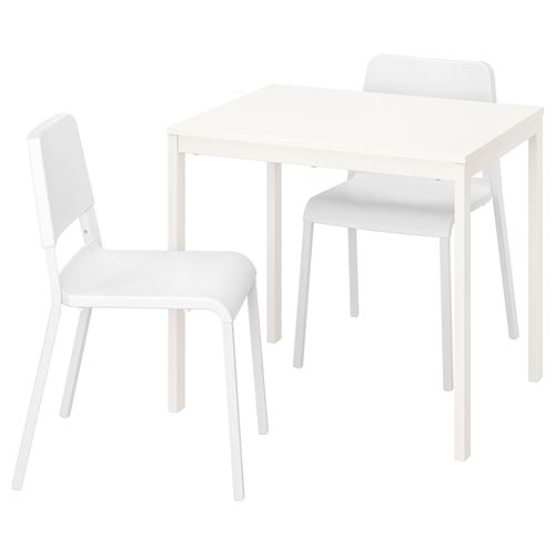 VANGSTA/TEODORES, mutfak masası takımı, beyaz, 2 sandalyeli
