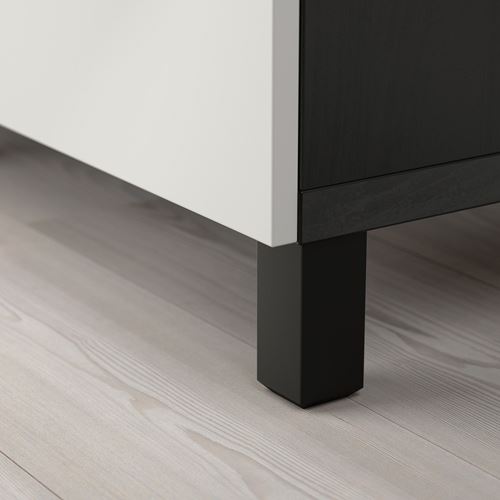 BESTA/LAPPVIKEN, tv bench, venge/light grey/stubbarp, 120x40x48 cm