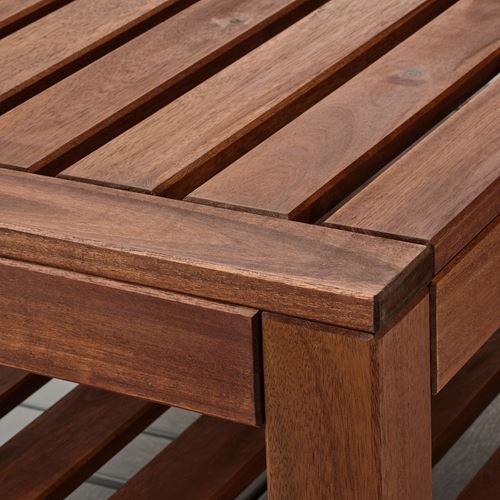 APPLARÖ pedestal table brown stained 90x55 cm IKEA Outdoor