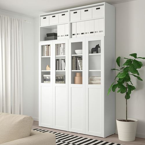 PLATSA/VARD, storage combination, white, 160x42x241 cm